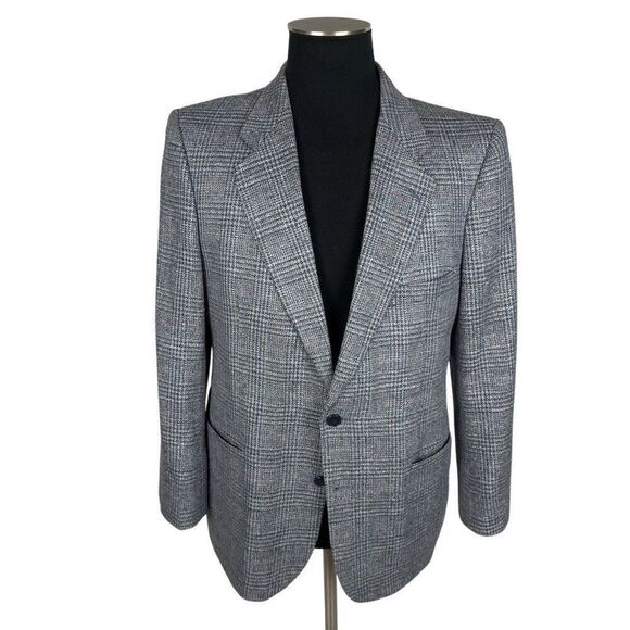 Vintage Miv 100% Silk Tweed Gray Blazer - Men’s 41R - Picture 1 of 8